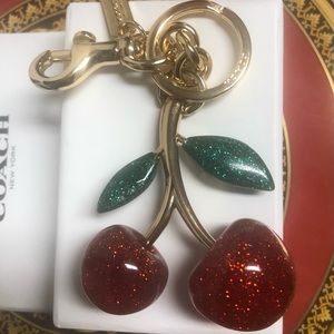 Coach Cherry Key Chain/ Purse Charm - Brand New!